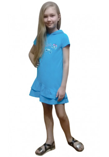 Платье с капюшоном для девочки 251